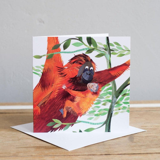 Mama Orangutan Greetings Card