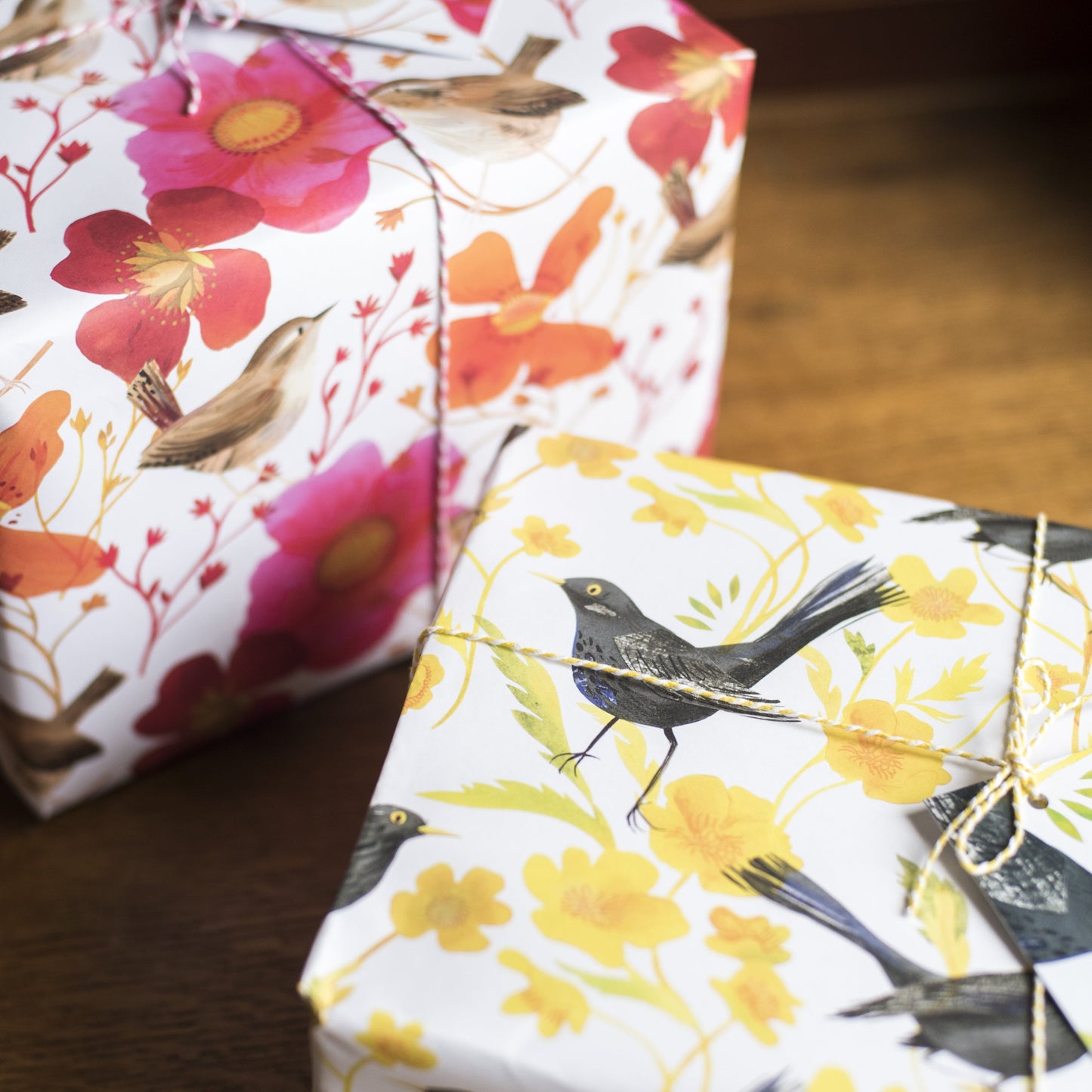 Wrens and Poppies Luxury, 100% Recycled Wrapping Paper