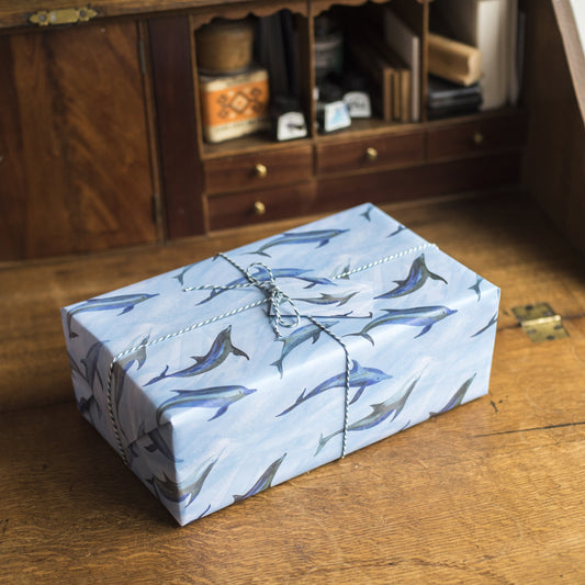 Dancing Dolphins Luxury, Recycled 100% Wrapping Paper