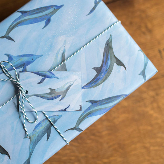 Dancing Dolphins Luxury, Recycled 100% Wrapping Paper