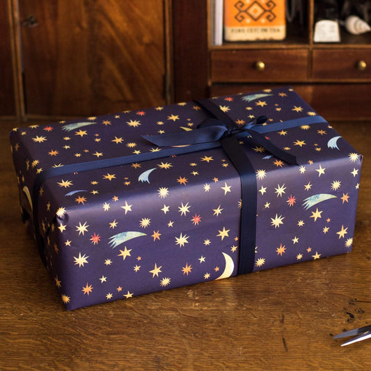 Starry Night Luxury, 100% Recycled Wrapping Paper
