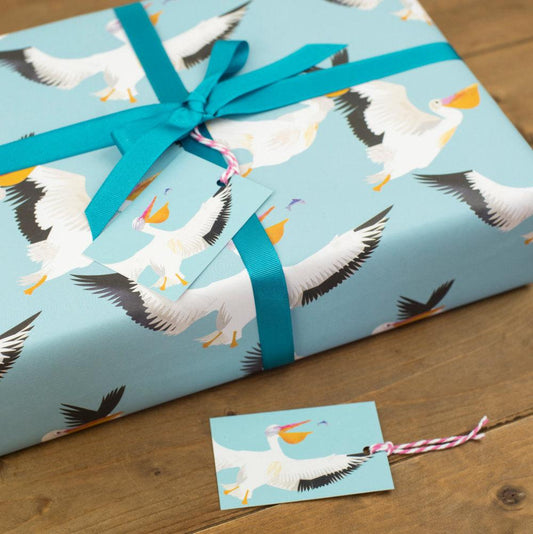 Pelican Party Luxury, 100% Recycled Wrapping Paper