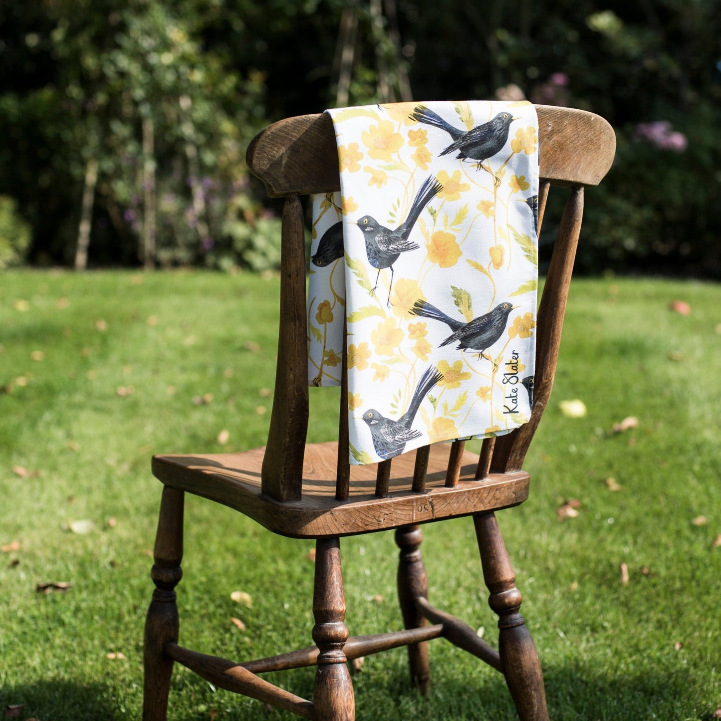 Blackbirds & Buttercups Organic Cotton Tea Towel