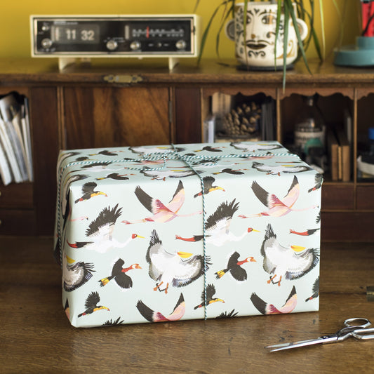 Fabulous Flock Luxury, 100% Recycled Wrapping Paper