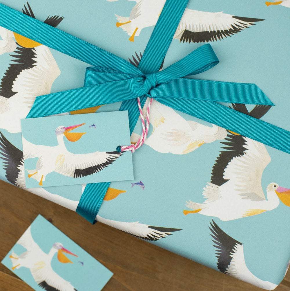 Pelican Party Luxury, 100% Recycled Wrapping Paper