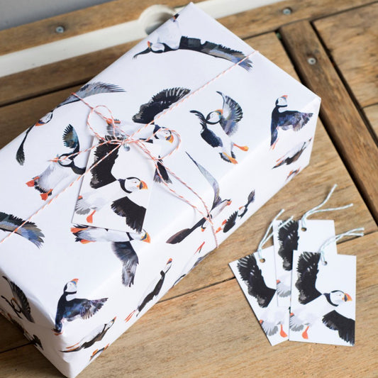 Puffin Parade Luxury, 100% Recycled Wrapping Paper