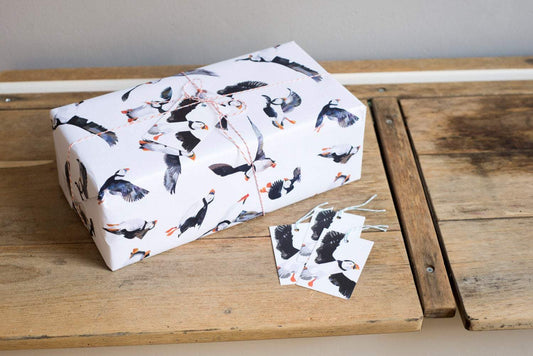 Puffin Parade Luxury, 100% Recycled Wrapping Paper