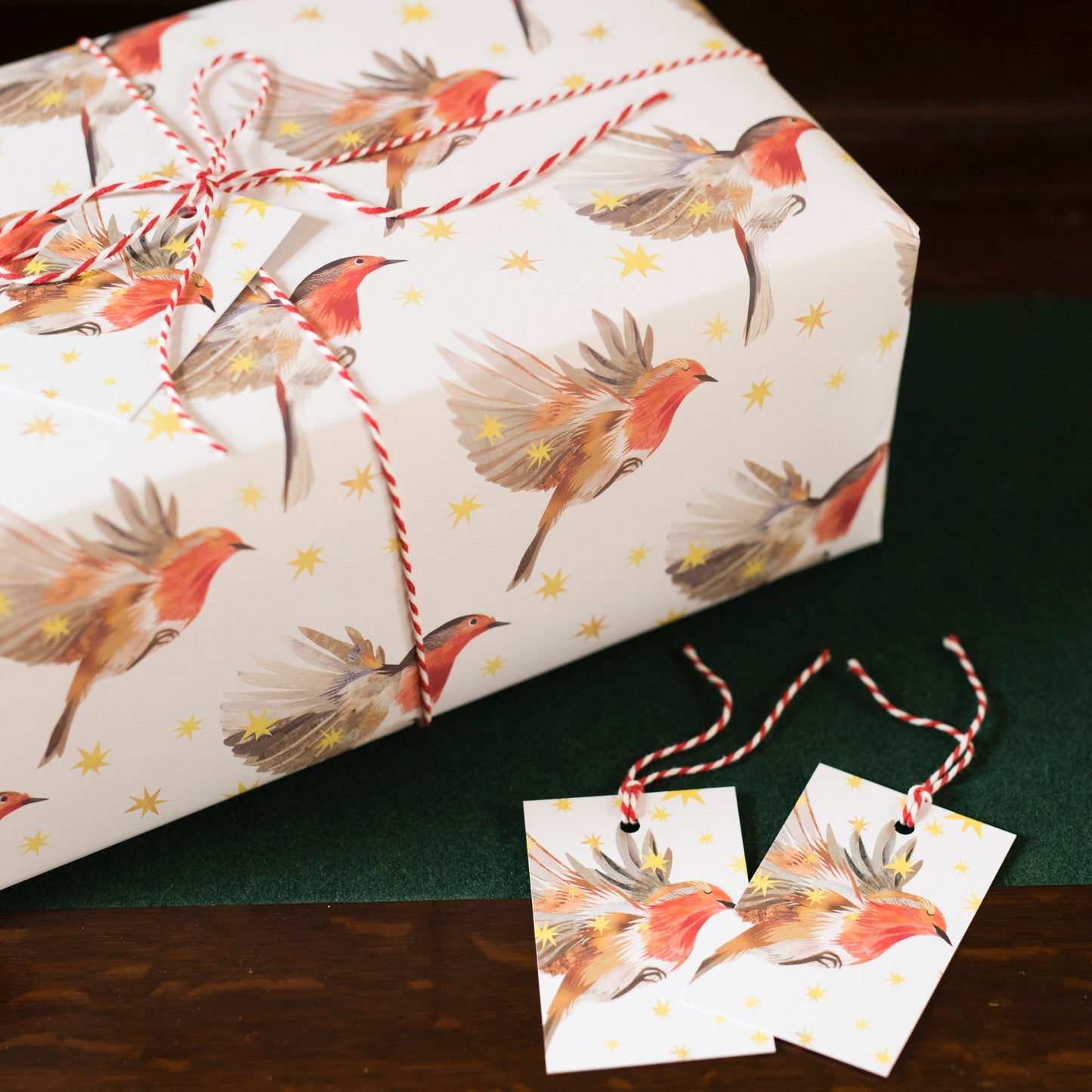 Starry Robins Luxury, 100% Recycled Wrapping Paper