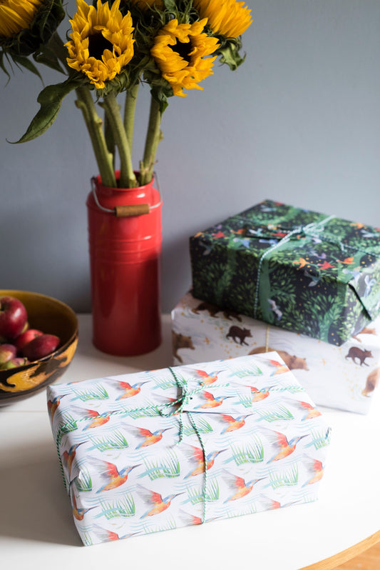 Kingfisher River Luxury, 100% Recycled Wrapping Paper