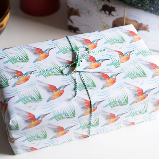 Kingfisher River Luxury, 100% Recycled Wrapping Paper