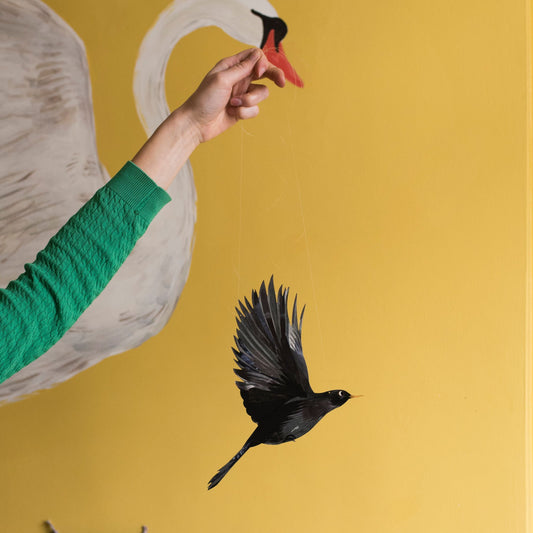 Blackbird Decorative Bird Art